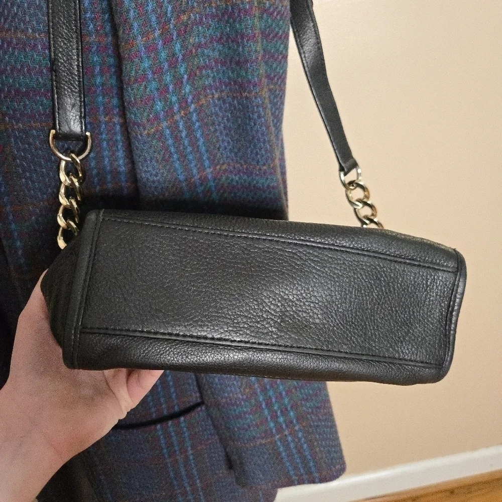 Michael Kors Black Gold Chain Linked Purse Leather